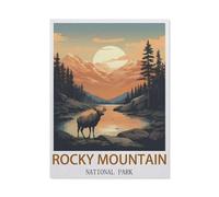 Jigsaw Puzzles 1000 Pieces Paper Assembling Picture，Rocky Mountain National Park，Adults Games Educational Toys（26x38cm）-EY42