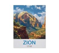 Jigsaw Puzzles 1000 Pieces Paper Assembling Picture，Zion Utah，Adults Games Educational Toys（50x70cm）-EC21