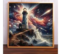 Jigsaw Puzzles 150 Pieces, Jigsaws Nebula Lighthouse 150 Piece Jigsaw Puzzles for Adults, Challenge High Difficulty Family Puzzle Game 65x65cm/26x26inch