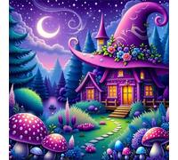 Jigsaw Puzzles 150 Pieces, Jigsaws Purple Magic House 150 Piece Jigsaw Puzzles for Adults, Challenge High Difficulty Family Puzzle Game 65x65cm/26x26inch