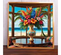 Jigsaw Puzzles 150 Pieces, Jigsaws Seascape Vase 150 Piece Jigsaw Puzzles for Adults, Challenge High Difficulty Family Puzzle Game 65x65cm/26x26inch