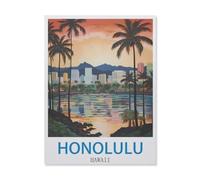 Jigsaw Puzzles 1500 Pieces Paper Assembling Picture，Honolulu Hawaii，Adults Games Educational Toys（57x87cm）-EF41