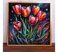 Jigsaw Puzzles 500 Pieces, Jigsaws Cosmic Tulip 500 Piece Jigsaw Puzzles for Adults, Challenge High Difficulty Family Puzzle Game 45x45cm/18x18inch