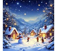 Jigsaw Puzzles 500 Pieces, Jigsaws Starry Night Village 500 Piece Jigsaw Puzzles for Adults, Challenge High Difficulty Family Puzzle Game 45x45cm/18x18inch