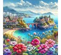 Jigsaw Puzzles 70 Pieces, Jigsaws Ocean View Room 70 Piece Jigsaw Puzzles for Adults, Challenge High Difficulty Family Puzzle Game 45x45cm/18x18inch