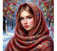 Jigsaw Puzzles 70 Pieces, Jigsaws Red Scarf Girl 70 Piece Jigsaw Puzzles for Adults, Challenge High Difficulty Family Puzzle Game 45x45cm/18x18inch