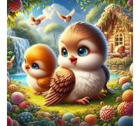 Jigsaw Puzzles 90 Pieces, Jigsaws Brown Birds 90 Piece Jigsaw Puzzles for Adults, Challenge High Difficulty Family Puzzle Game 30x30cm/12x12inch