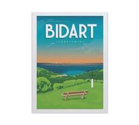 Jigsaw Puzzles,Affiche de Voyage Ancienne de Bidart,1000 Piece Adult Puzzles, Childrens Teenagers Boy Girl Toy(38x26cm)-BM39