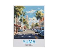 Jigsaw Puzzles,Affiche de Voyage Vintage de Yuma en Floride,Adultes Papier Puzzle Image, Les Étudiants du Collège Soulagent Le Stress Jigsaws Jouets Jeu 1000 Pièces(38x26cm)-BD59