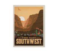 Jigsaw Puzzles,Affiche de Voyage Vintage du Sud-Ouest Poster,Adultes Bois Puzzle Image, Les Étudiants du Collège Soulagent Le Stress Jigsaws Jouets Jeu 1000 Pièces(75x50cm)-AJ77
