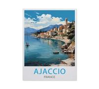 Jigsaw Puzzles,Ajaccio, France,Adultes Papier Puzzle Image, Les Étudiants du Collège Soulagent Le Stress Jigsaws Jouets Jeu 1000 Pièces(50x70cm)-V4