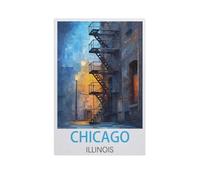 Jigsaw Puzzles，Chicago Illinois，Adultes Papier Puzzle Image, Les Étudiants du Collège Soulagent Le Stress Jigsaws Jouets Jeu 1000 Pièces（50x70cm）-FQ100