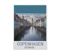 Jigsaw Puzzles，Copenhague Danemark，Adultes Papier Puzzle Image, Filles Chambre Maison Décoration Murale Murale 1000 Pièces（38x26cm）-FK38