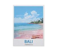 Jigsaw Puzzles for Adults 1000 Piece，Indonesia Vintage Travel Posters Beach，Educational Games Brain Challenge Jigsaw Puzzles for Adult Kids（50x70cm）-EE48