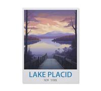 Jigsaw Puzzles for Adults 1000 Piece，Lake Placid New York，Difficult Puzzle Perfect Educational Gift for Boys and Girls（50x70cm）-EG31
