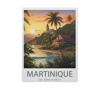 Jigsaw Puzzles for Adults 1000 Piece，Les Anses D'arlet Martinique，Classic Puzzle Teens Boys Girls Puzzles for DIY Intellective Educational Game, Gift Home Decor（26x38cm）-EF50