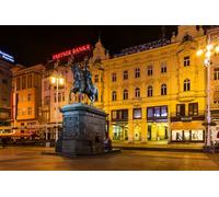Jigsaw Puzzles for Adults - 1000 Piece Puzzle for Kids - City Zagreb Croatia Monuments (38x52cm)