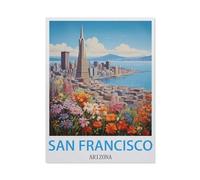 Jigsaw Puzzles for Adults 1000 Piece，San Francisco Arizona, Vintage Travel Poster，Classic Puzzle Teens Boys Girls Puzzles for DIY Intellective Educational Game, Gift Home Decor（38x52CM）-BH50