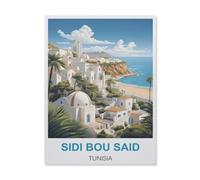 Jigsaw Puzzles for Adults 1000 Piece，Sidi BOU Said Tunisia，Difficult Puzzle Perfect Educational Gift for Boys and Girls（50x70cm）-FG71