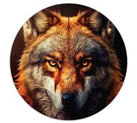 Jigsaw Puzzles for Adults 1000 Wolf Circular Puzzle Jigsaw Puzzle 100% Recycled Cardboard 67.5x67.5cm
