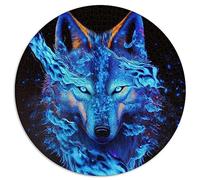Jigsaw Puzzles for Adults Puzzle Wolf Circular Puzzle Jigsaw Puzzle Cardboard Puzzle 67.5x67.5cm