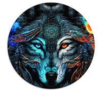 Jigsaw Puzzles for Adults Wolf spheric Jigsaw Puzzles for Recycled Cardboard 26.5x26.5inch
