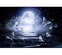 Jigsaw Puzzles for Kids 1000 Piece a Group of Butterflies Glowing on The River DIY Paper Toys Games Puzzles 26x38cm Gi028