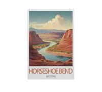 Jigsaw Puzzles，Horseshoe Bend, Arizona，Adultes Bois Puzzle Image, Filles Chambre Maison Décoration Murale Murale 1000 Pièces（75x50cm）-AI22
