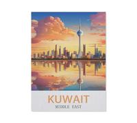 Jigsaw Puzzles，Koweït, Moyen-Orient，Adultes Papier Puzzle Image, Les Étudiants du Collège Soulagent Le Stress Jigsaws Jouets Jeu 1000 Pièces（38x26cm）-DY19