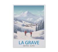 Jigsaw Puzzles,La Grave Hautes-Alpes,Adultes Papier Puzzle Image, Filles Chambre Maison Décoration Murale Murale 1000 Pièces(50x70cm)-GN58