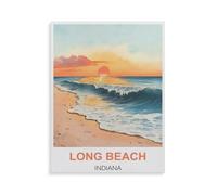 Jigsaw Puzzles，Long Beach Indiana，1000 Piece Adult Puzzles, Childrens Teenagers Boy Girl Toy（75x50cm）-HI85