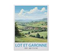 Jigsaw Puzzles，Lot-et-Garonne，Adultes Bois Puzzle Image, Filles Chambre Maison Décoration Murale Murale 1000 Pièces（75x50cm）-GM18