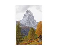 Jigsaw Puzzles，Matterhorn en Automne - Zermatt，1000 Piece Adult Puzzles, Childrens Teenagers Boy Girl Toy（38x26cm）-AR48
