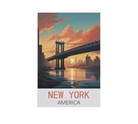 Jigsaw Puzzles,New York Amérique,Adultes Papier Puzzle Image, Les Étudiants du Collège Soulagent Le Stress Jigsaws Jouets Jeu 1000 Pièces(38x26cm)-FO60