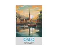 Jigsaw Puzzles，Oslo Norvège，Adultes Bois Puzzle Image, Les Étudiants du Collège Soulagent Le Stress Jigsaws Jouets Jeu 1000 Pièces（75x50cm）-FT80