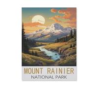 Jigsaw Puzzles,Parc National du Mont Rainier,Adultes Papier Puzzle Image, Les Étudiants du Collège Soulagent Le Stress Jigsaws Jouets Jeu 1000 Pièces(38x26cm)-FK40
