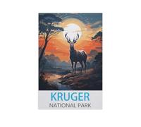 Jigsaw Puzzles,Parc National Kruger,Adultes Bois Puzzle Image, Filles Chambre Maison Décoration Murale Murale 1000 Pièces(75x50cm)-FV18