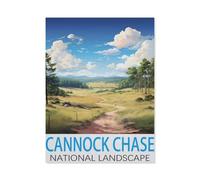 Jigsaw Puzzles，Paysage National de Cannock Chase，Adultes Bois Puzzle Image, Les Étudiants du Collège Soulagent Le Stress Jigsaws Jouets Jeu 1000 Pièces（75x50cm）-H94