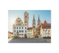 Jigsaw Puzzles，Paysage Urbain de la Place Principale d’Oschatz avec la mairie et l’église Saint-Égide, Saxe，Les Étudiants du Collège Soulagent Le Stress Jigsaws Jouets Jeu 1000 Pièces-C88