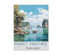 Jigsaw Puzzles，Province de Phuket Thaïlande，Adultes Bois Puzzle Image, Les Étudiants du Collège Soulagent Le Stress Jigsaws Jouets Jeu 1000 Pièces（75x50cm）-FL80