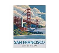 Jigsaw Puzzles，San Francisco, la Ville de la Baie, Californie，1000 Piece Adult Puzzles, Childrens Teenagers Boy Girl Toy（50x70cm）-N100