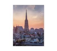 Jigsaw Puzzles，Skyline de Vienne avec la cathédrale Saint-Étienne, Autriche，1000 Piece Adult Puzzles, Childrens Teenagers Boy Girl Toy（38x26cm）-D88