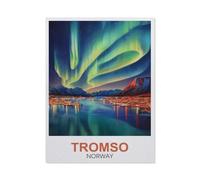Jigsaw Puzzles，Tromsø Norvège，Adultes Papier Puzzle Image, Filles Chambre Maison Décoration Murale Murale 1000 Pièces（50x70cm）-EZ98