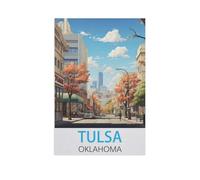 Jigsaw Puzzles，Tulsa Oklahoma，1000 Piece Adult Puzzles, Childrens Teenagers Boy Girl Toy（50x70cm）-FV100