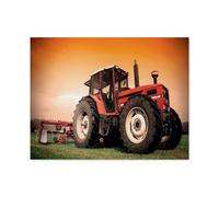 Jigsaw Puzzles，Vieux Tracteur Rouge dans Un pré Pendant Le faucheage，Adultes Papier Puzzle Image, Les Étudiants du Collège Soulagent Le Stress Jigsaws Jouets Jeu 1000 Pièces（38x26cm）-E48