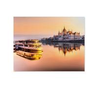 Jigsaw Puzzles，Vue sur Le parlement Hongrois au Lever de Soleil, Hongrie，Adultes Papier Puzzle Image, Les Étudiants du Collège Soulagent Le Stress Jigsaws Jouets Jeu 1000 Pièces（38x26cm）-O48