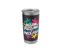 Jigsaw Puzzling est un puzzle coloré en pièces d'amour Gobelet isotherme en acier inoxydable double paroi