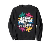 Jigsaw Puzzling est Un Puzzle coloré en pièces d'amour Sweatshirt