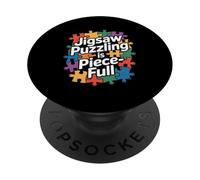 Jigsaw Puzzling est Une pièce de Puzzle Pleine de pièces colorées PopSockets PopGrip Adhésif