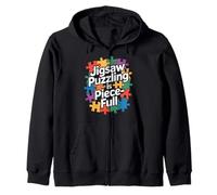 Jigsaw Puzzling est Une pièce de Puzzle Pleine de pièces colorées Sweat à Capuche